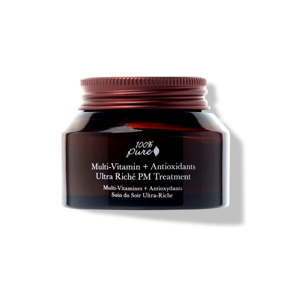 100%PURE Multi-Vitamin +PM Treatment Skin Night Cream Facial Moisturizer